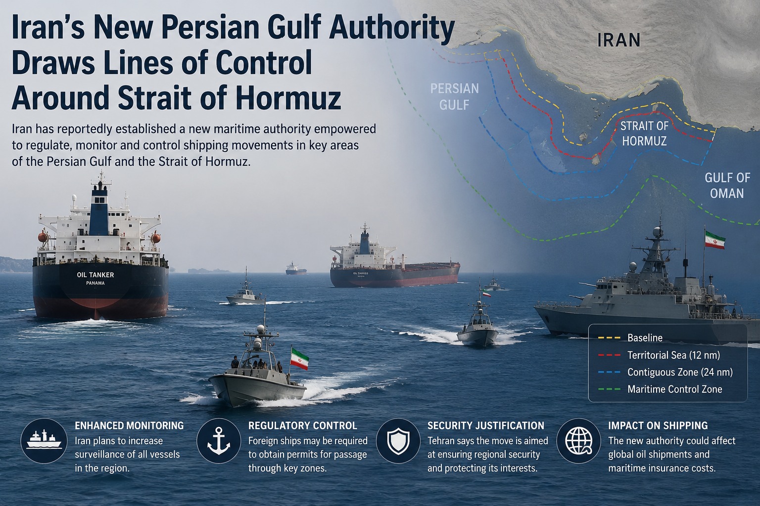 Iran’s New Persian Gulf Authority Draws Lines of Control Around Strait of Hormuz